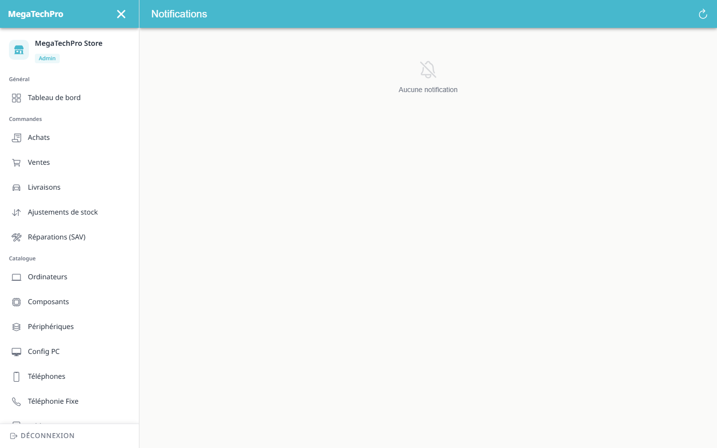 Écran MagtechPro sur ordinateur — Notifications