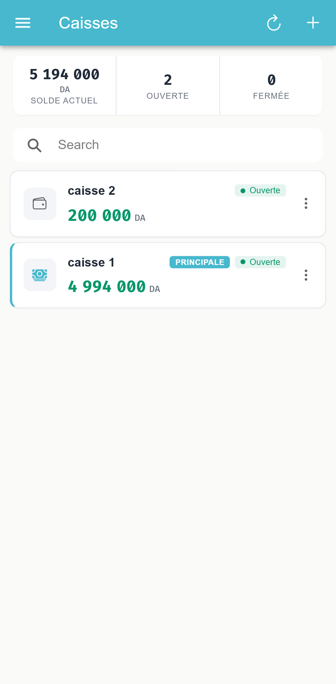 Écran MagtechPro sur téléphone — Caisses