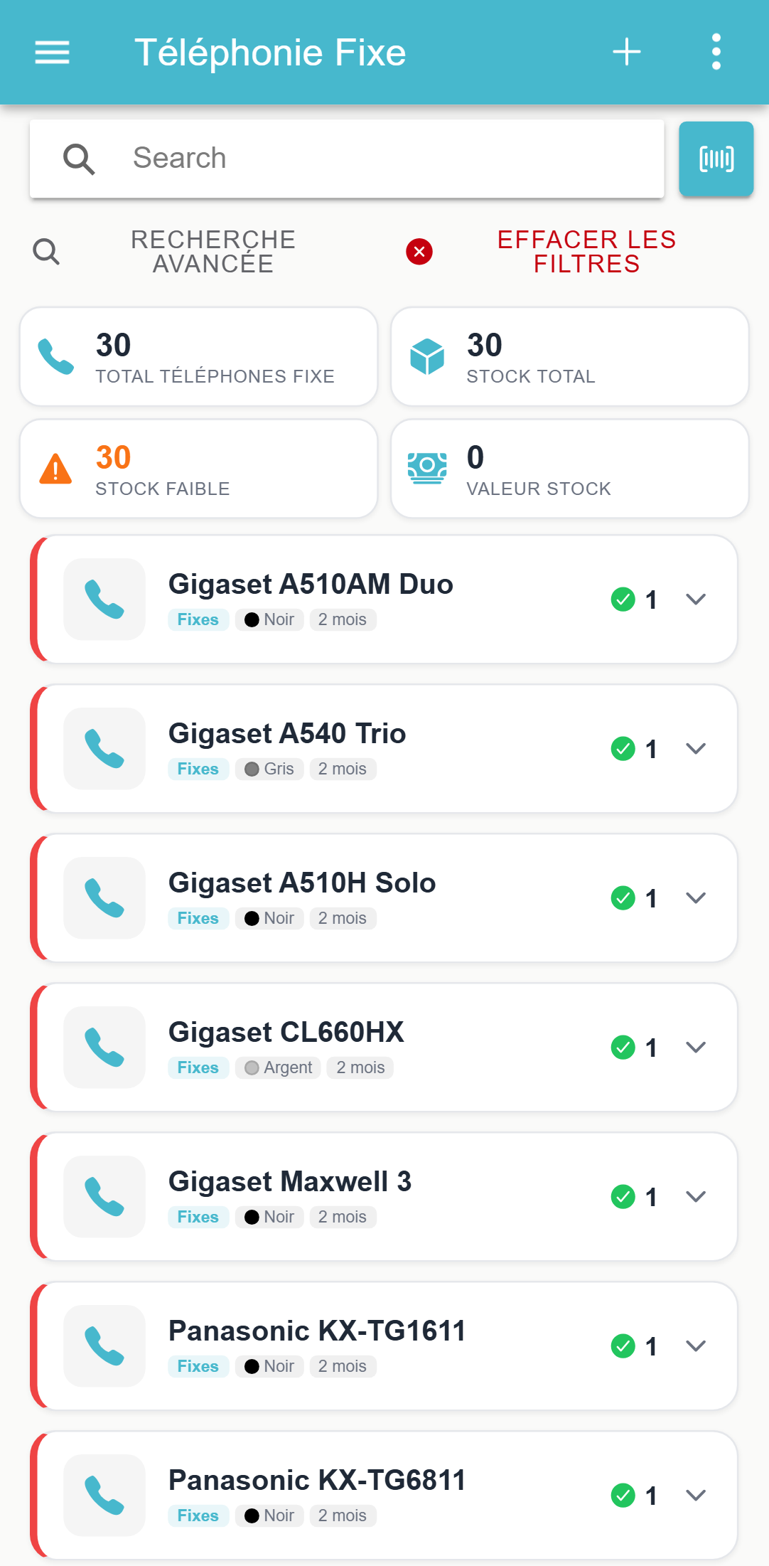 Écran MagtechPro sur téléphone — Téléphonie fixe